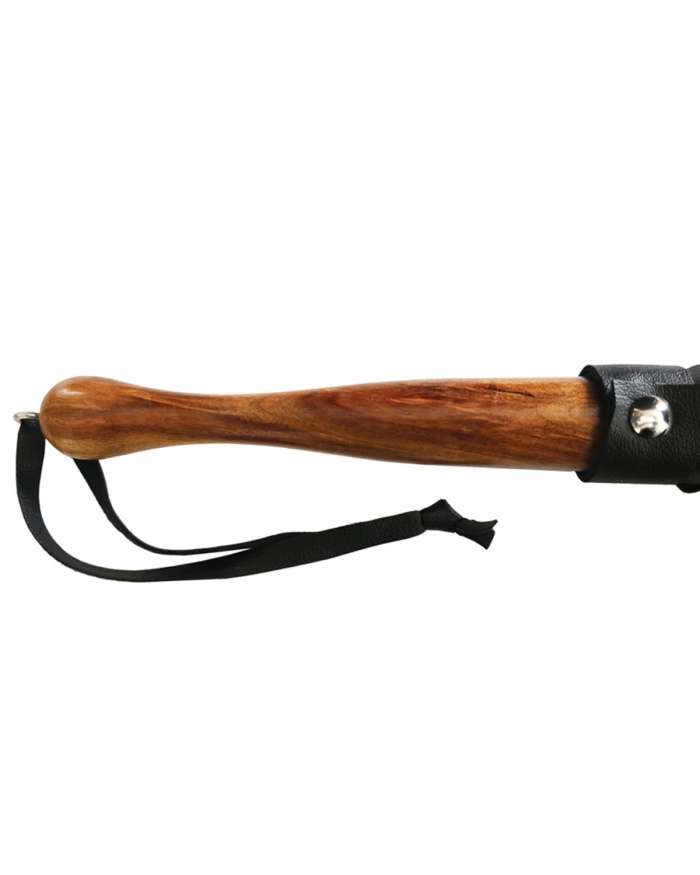 Rouge Fetish Play Wooden Handle Vegan Flogger