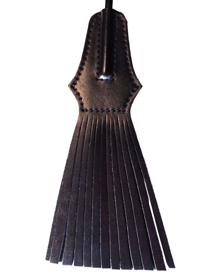 Rouge Tasseled Leather Riding Crop