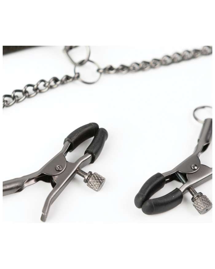 Sei Mio Twin Tweaks Collar and Nipple Clamps