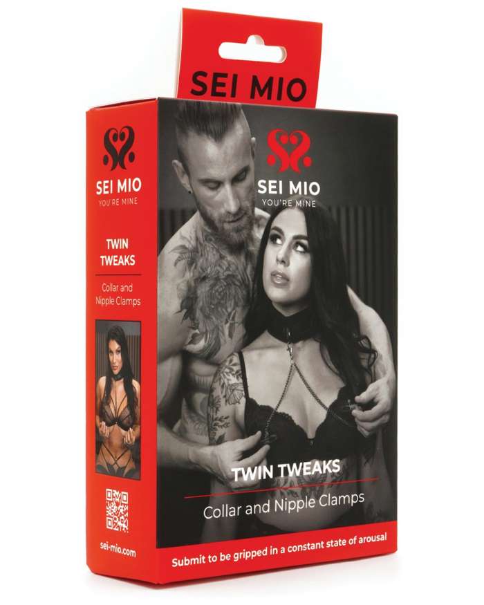 Sei Mio Twin Tweaks Collar and Nipple Clamps