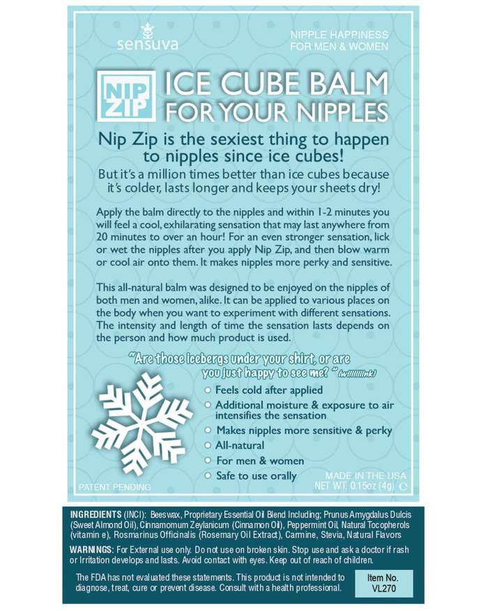 Sensuva Nip Zip Strawberry Mint Ice Cube Nip Balm