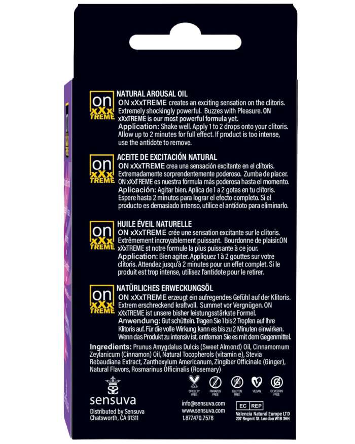 Sensuva ON xXxTREME Arousal Oil with Antidote