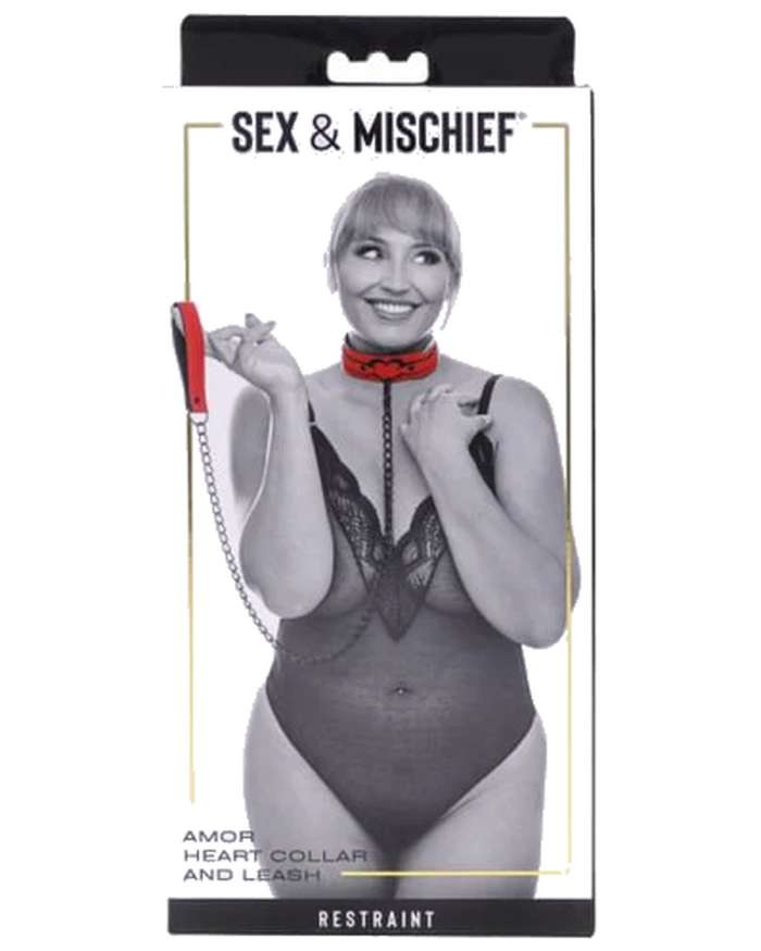 Sex & Mischief Amor Heart Collar & Leash