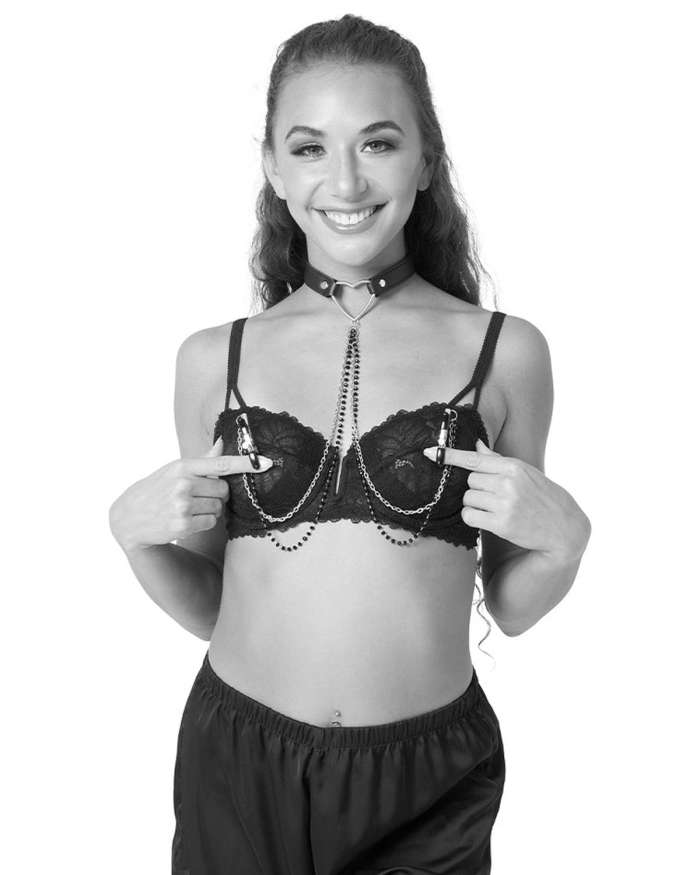 Sex & Mischief Amor Collar with Nipple Clamps