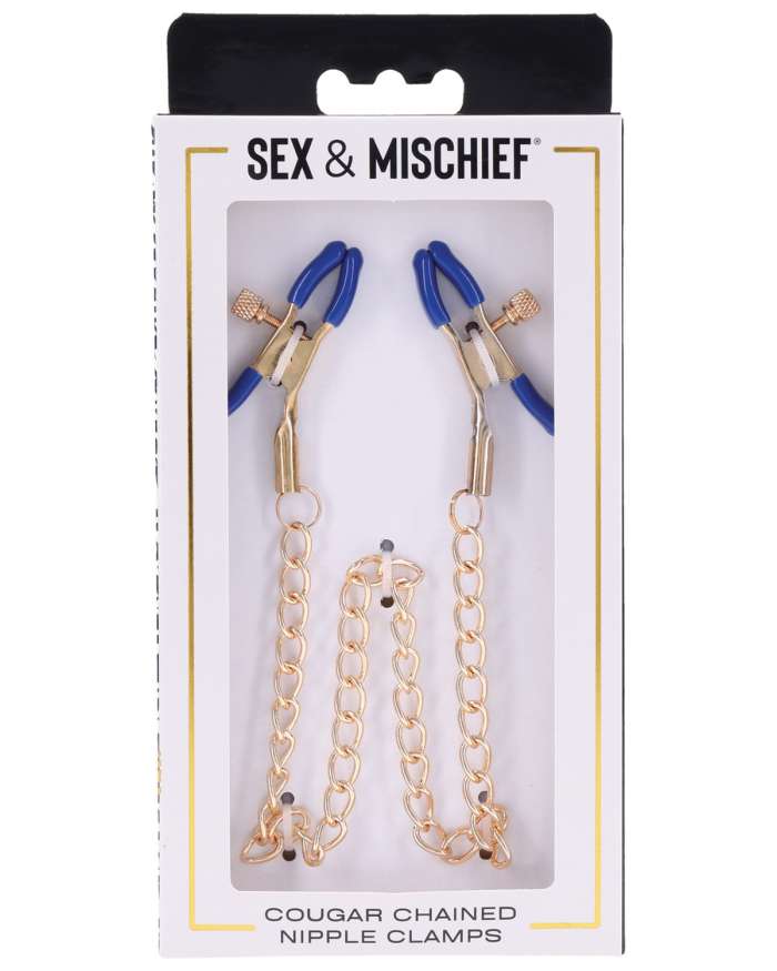 Sex & Mischief Cougar Chained Nipple Clamps