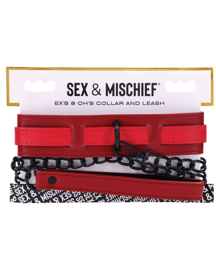 Sex & Mischief Ex's & Oh's Collar & Leash