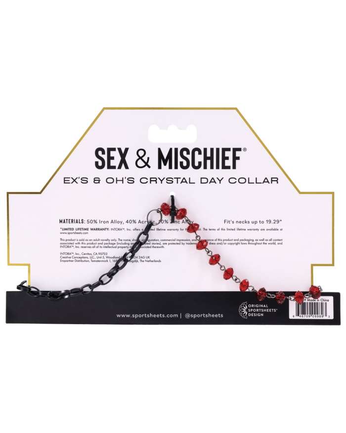Sex & Mischief Ex's & Oh's Crystal Day Collar