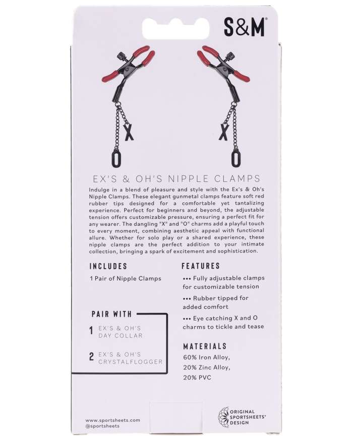Sex & Mischief Ex's & Oh’s Nipple Clamps