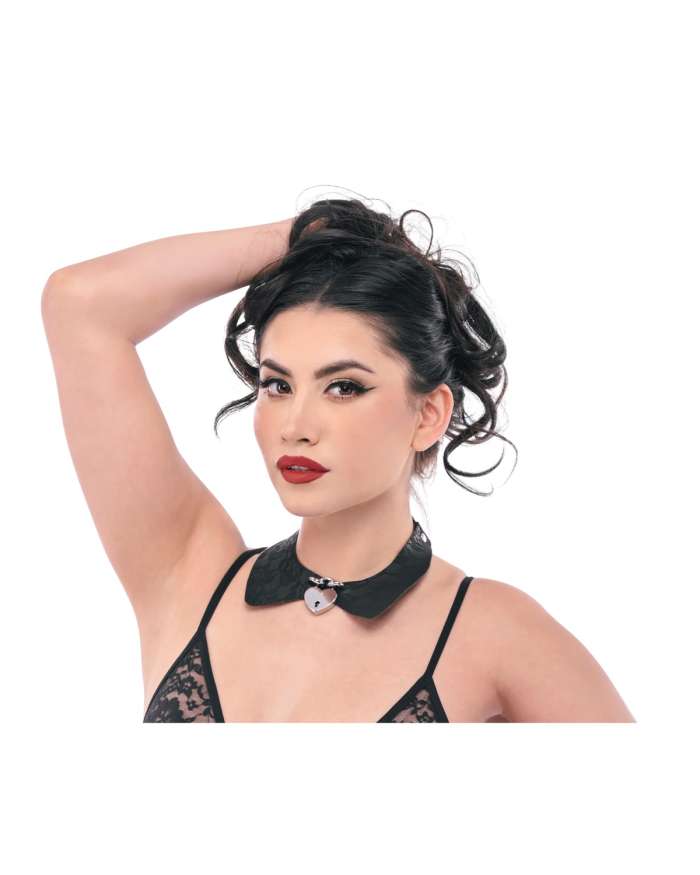 Sex & Mischief Heartbound Lace Day Collar