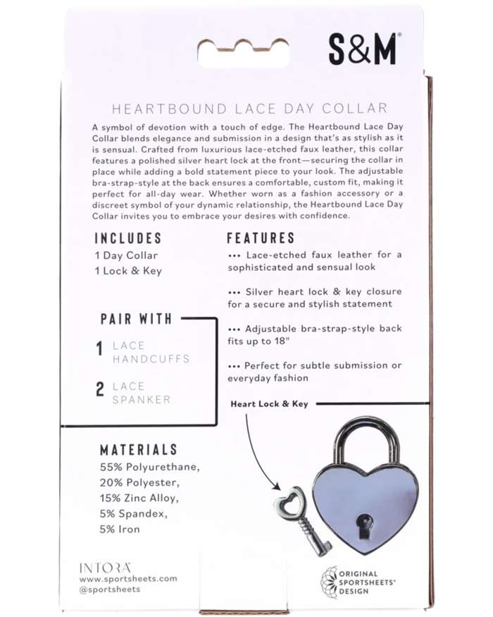 Sex & Mischief Heartbound Lace Day Collar