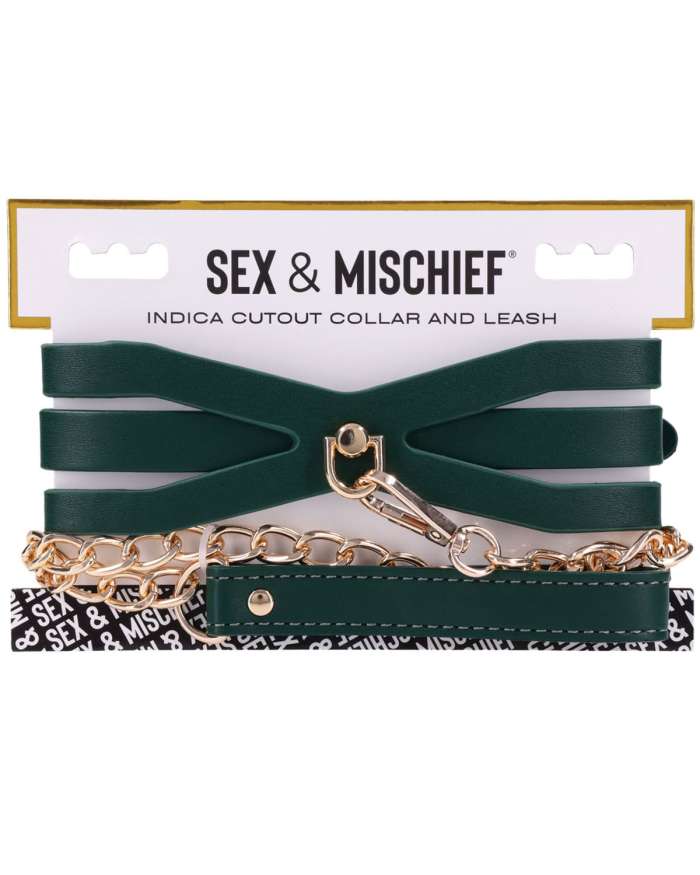 Sex & Mischief Indica Cutout Collar and Leash