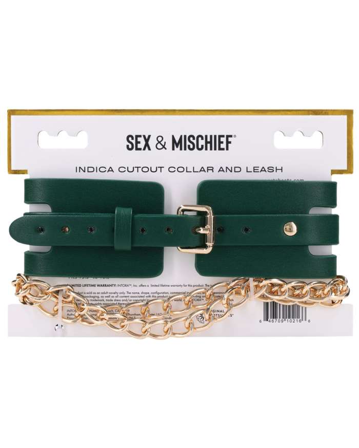 Sex & Mischief Indica Cutout Collar and Leash