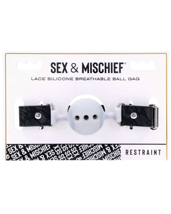 Sex & Mischief Lace Silicone Breathable Ball Gag
