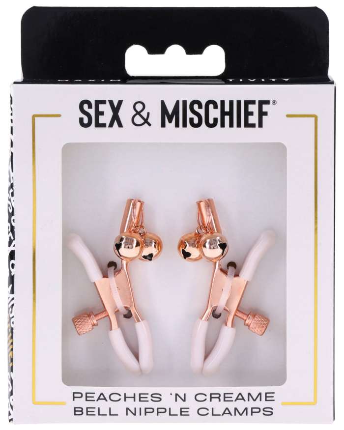 Sex & Mischief Peaches 'N CreaMe Bell Nipple Clamps