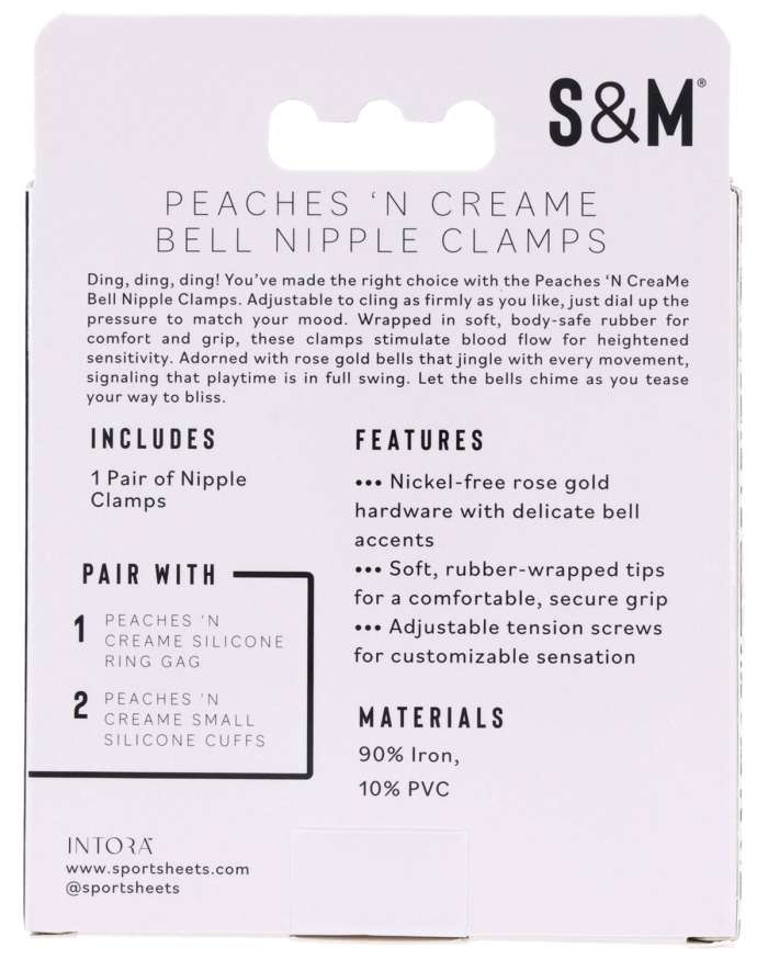 Sex & Mischief Peaches 'N CreaMe Bell Nipple Clamps