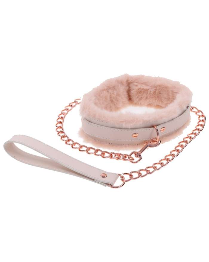Sex & Mischief Peaches ‘n CreaMe Fur Collar & Leash