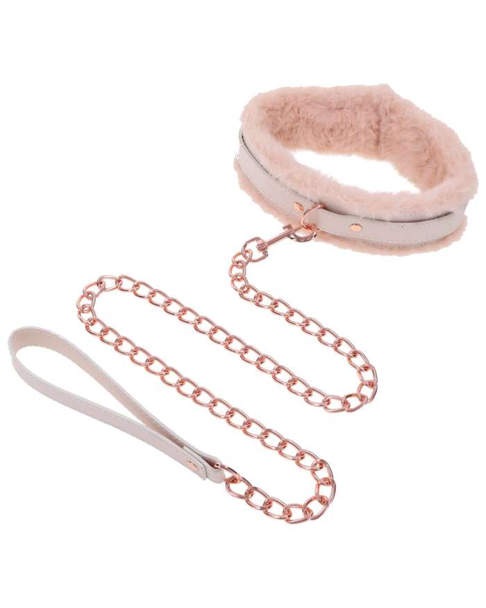 Sex & Mischief Peaches ‘n CreaMe Fur Collar & Leash