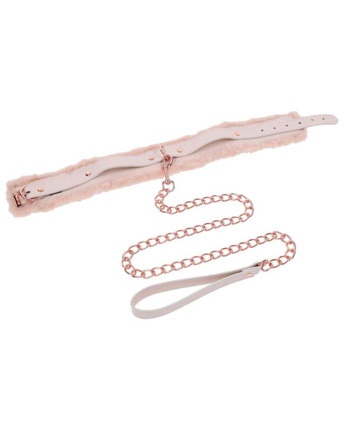 Sex & Mischief Peaches ‘n CreaMe Fur Collar & Leash