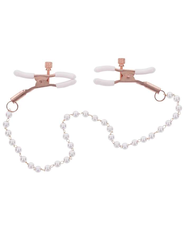 Sex & Mischief Peaches 'N CreaMe Pearl Nipple Clamps