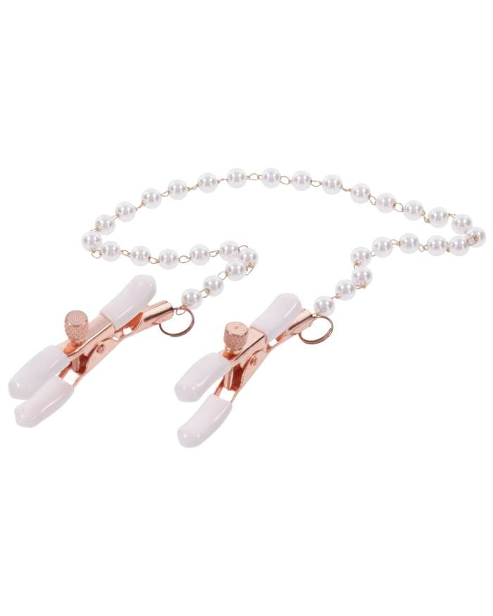 Sex & Mischief Peaches 'N CreaMe Pearl Nipple Clamps