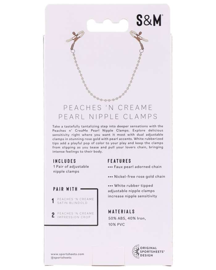 Sex & Mischief Peaches 'N CreaMe Pearl Nipple Clamps