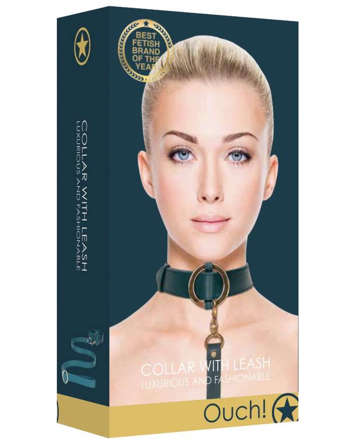 Shots Ouch! Halo Collar with Leash