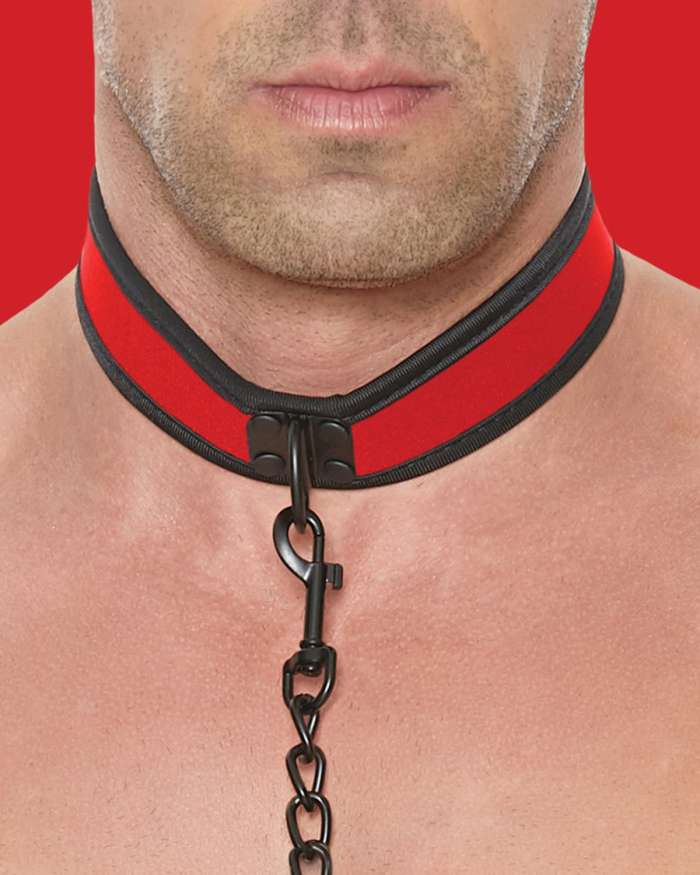 Shots Ouch! Puppy Play Puppy Collar with Leash
