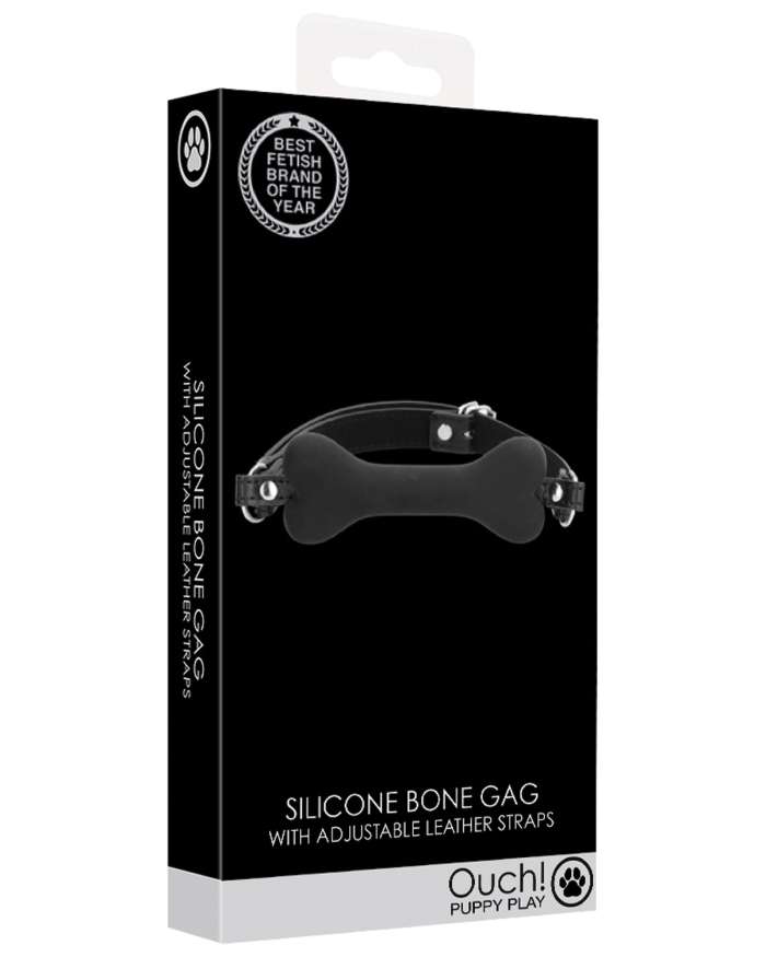 Shots Ouch Puppy Play Silicone Bone Gag