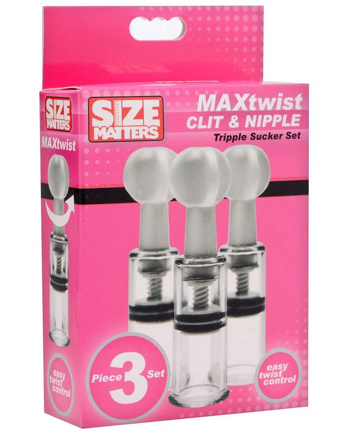 Size Matters MAXtwist Clit & Nipple Triple Sucker Set