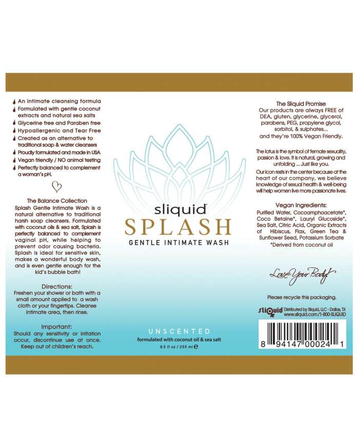 Sliquid Splash Gentle Intimate Wash