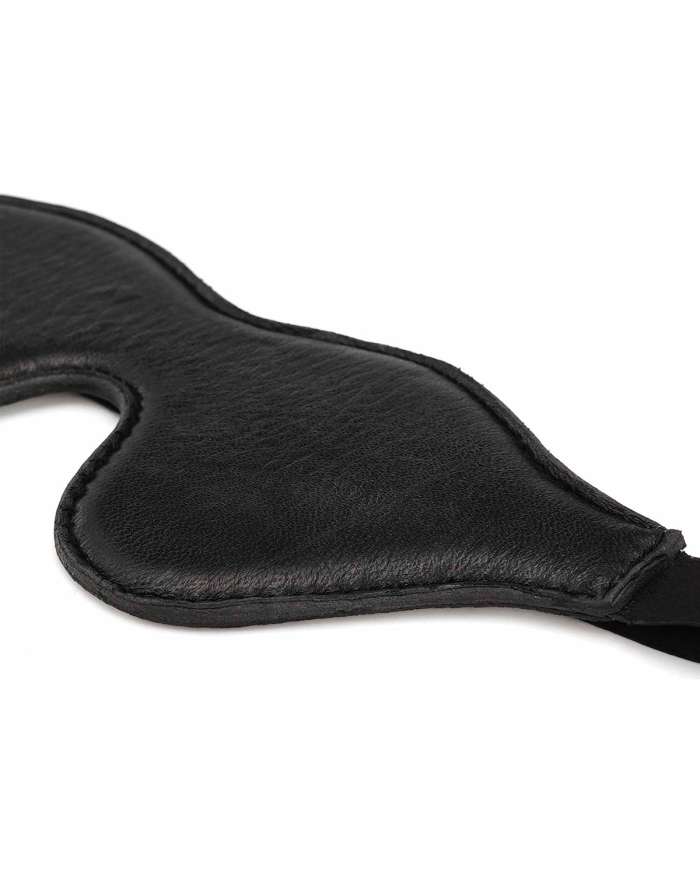 Spartacus White Snakeprint Microfiber Blindfold with Leather