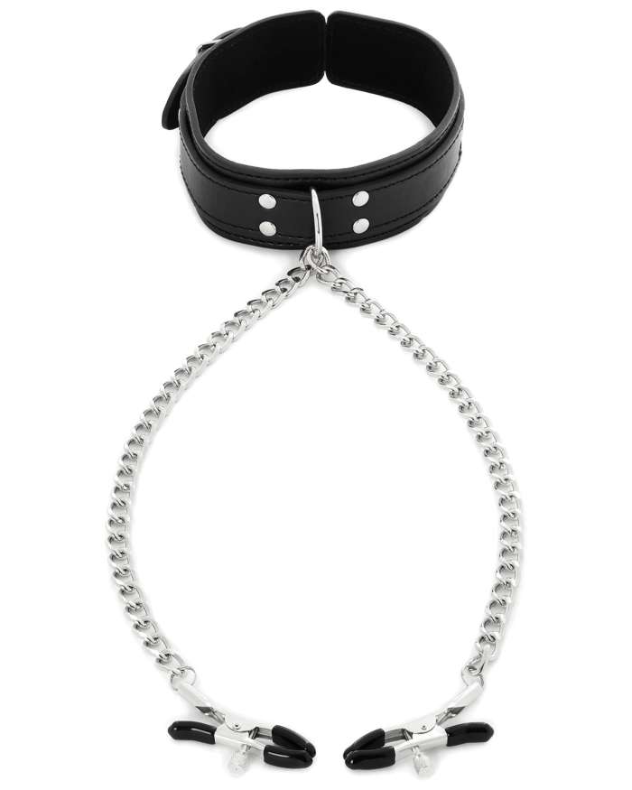 Sportsheets Collar with Nipple Clamps