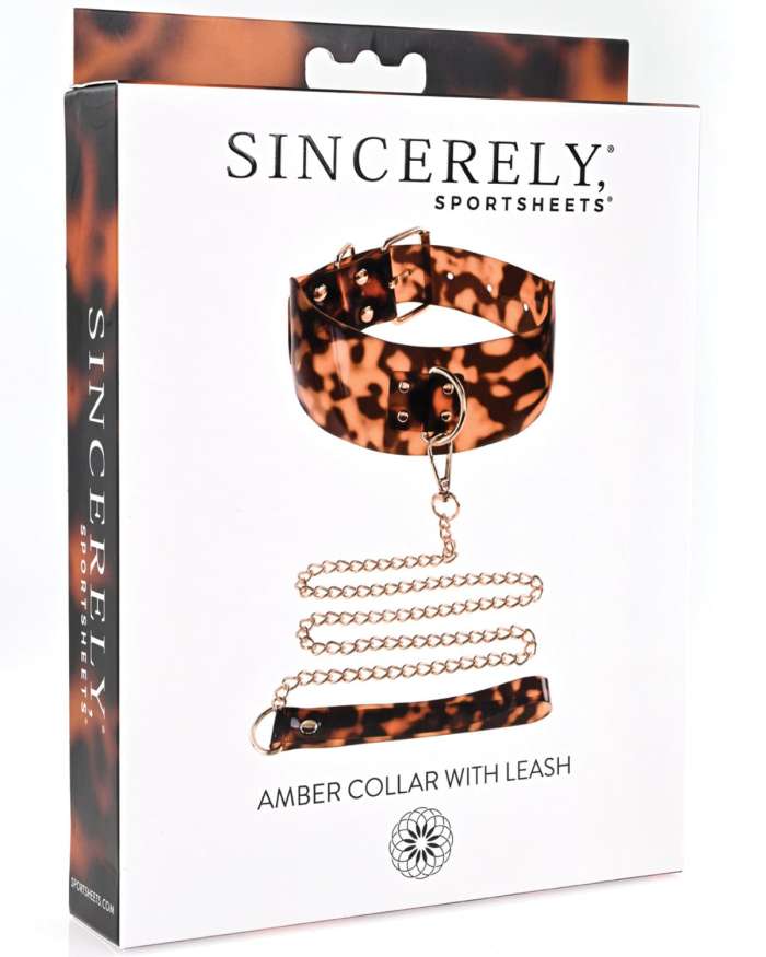 Sportsheets Sincerely Amber Collar with Leash