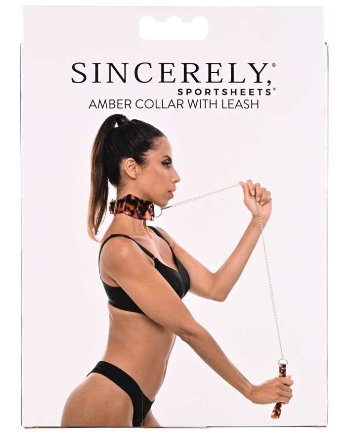 Sportsheets Sincerely Amber Collar with Leash
