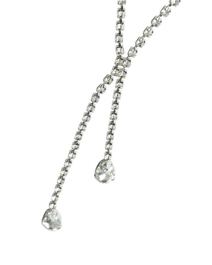 Sportsheets Sincerely Teardrop Crystal Nipple Chain and Clips