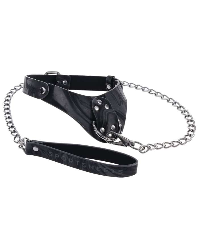 Sportsheets Velvet Noir Collar & Leash