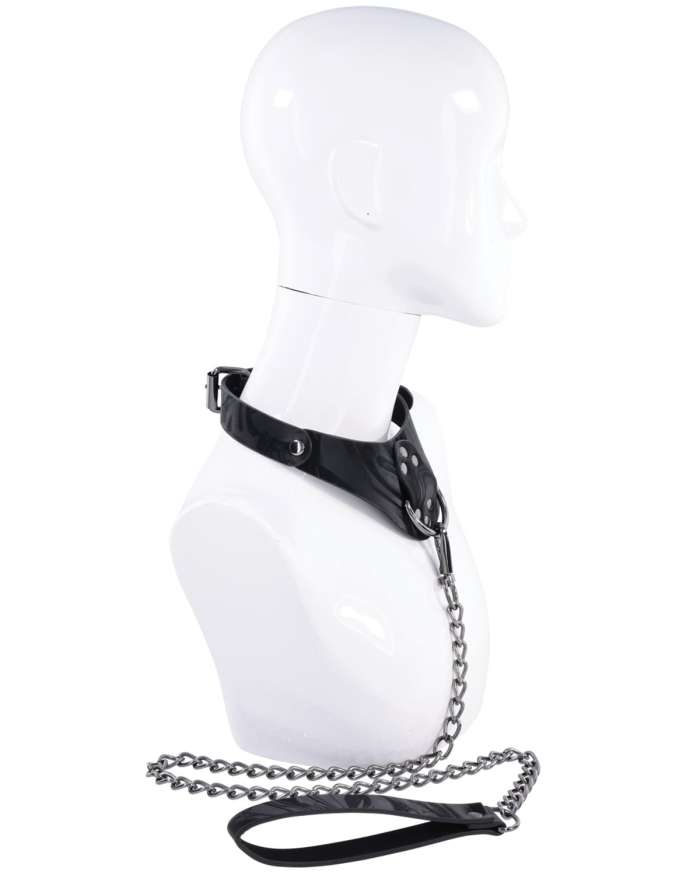 Sportsheets Velvet Noir Collar & Leash