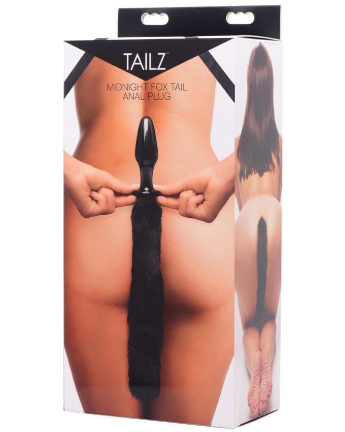 Tailz Midnight Fox Tail Glass Anal Plug