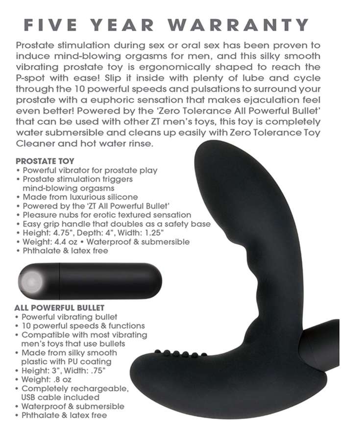 Zero Tolerance Eternal P-Spot Prostate Massager