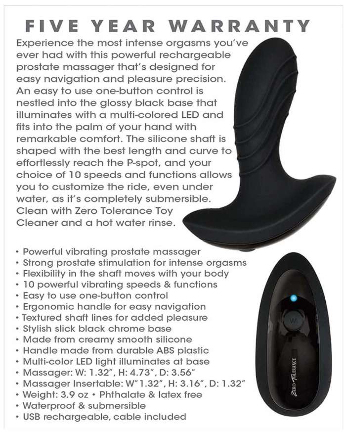 Zero Tolerance The Gentleman Prostate Massager