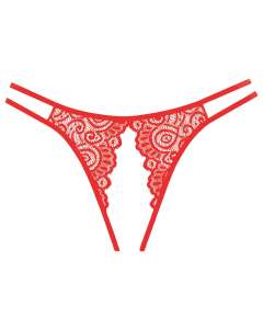 Allure Adore Lovestruck Swirling Lace Crotchless Panties