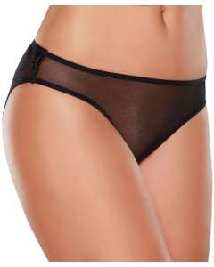 Allure Adore Sheer Teaz Low-Rise Open Floral Lace Panties