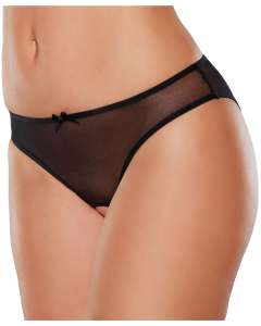 Allure Adore Wild Nite Mesh Curved Straps Open Back Panties