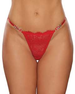 Allure 2 "Hot" Accents G-String with Rhinestone Detail