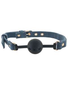 CalExotics Ride 'Em Premium Denim Collection Breathable Ball Gag