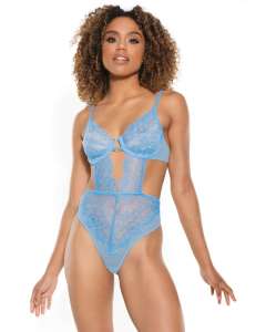 Coquette In Dreams Sheer Front-V Teddy