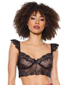 Coquette Bijou Floral Scalloped Lace Bralette