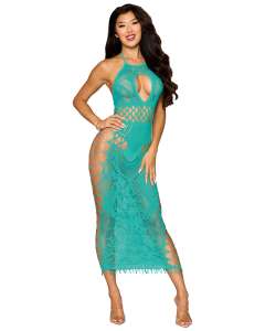 Dreamgirl Agate Keyhole Faux-Lace-Up Sides Gown