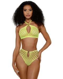 Dreamgirl Situation Net Two-Piece Lingerie Set