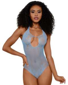 Dreamgirl Ashley Sheer Halter Teddy